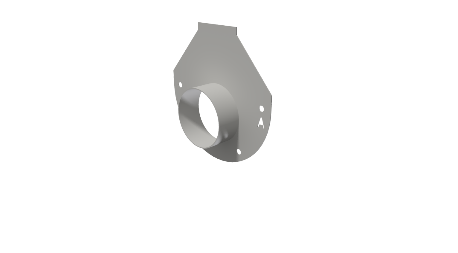 Galv A Flange End Cap w/ Stub*