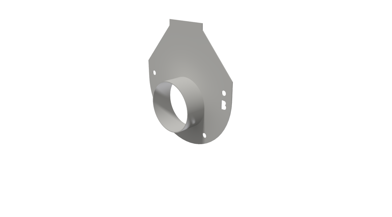Galv B Flange End Cap w/ Stub*