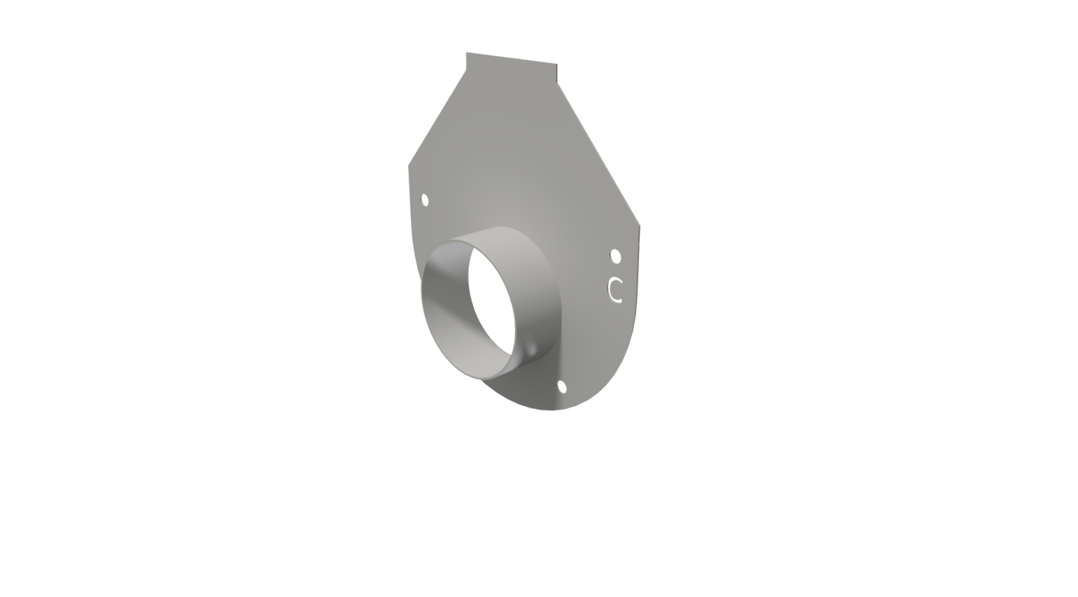 Galv C Flange End Cap w/ Stub*