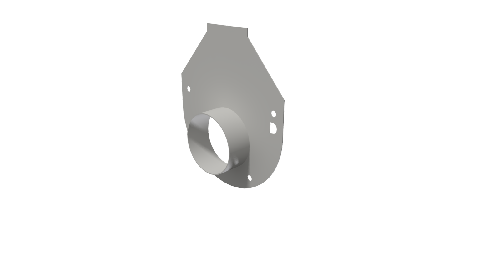 Galv D Flange End Cap w/ Stub*
